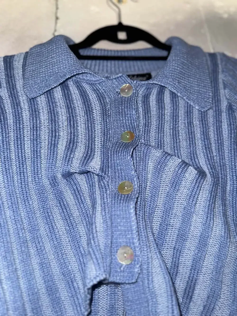 Athina blue ribbed